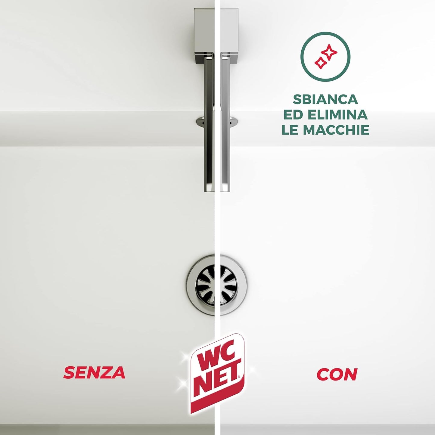 Wc Net - Candeggina Gel Extra White, Detergente per Sanitari e Superfici, Essenze Assortite a Seconda della Disponibilità, 700 ml