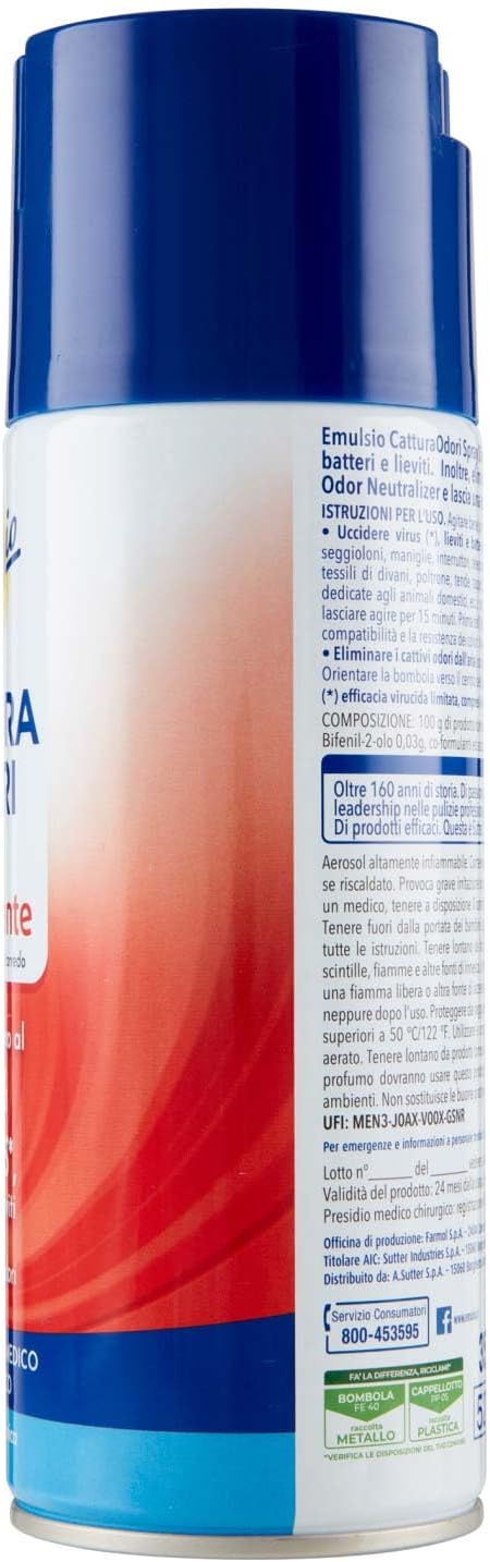 Emulsio Deoambiente Spray Catturaodori Disinfettante Ml350, 350ml