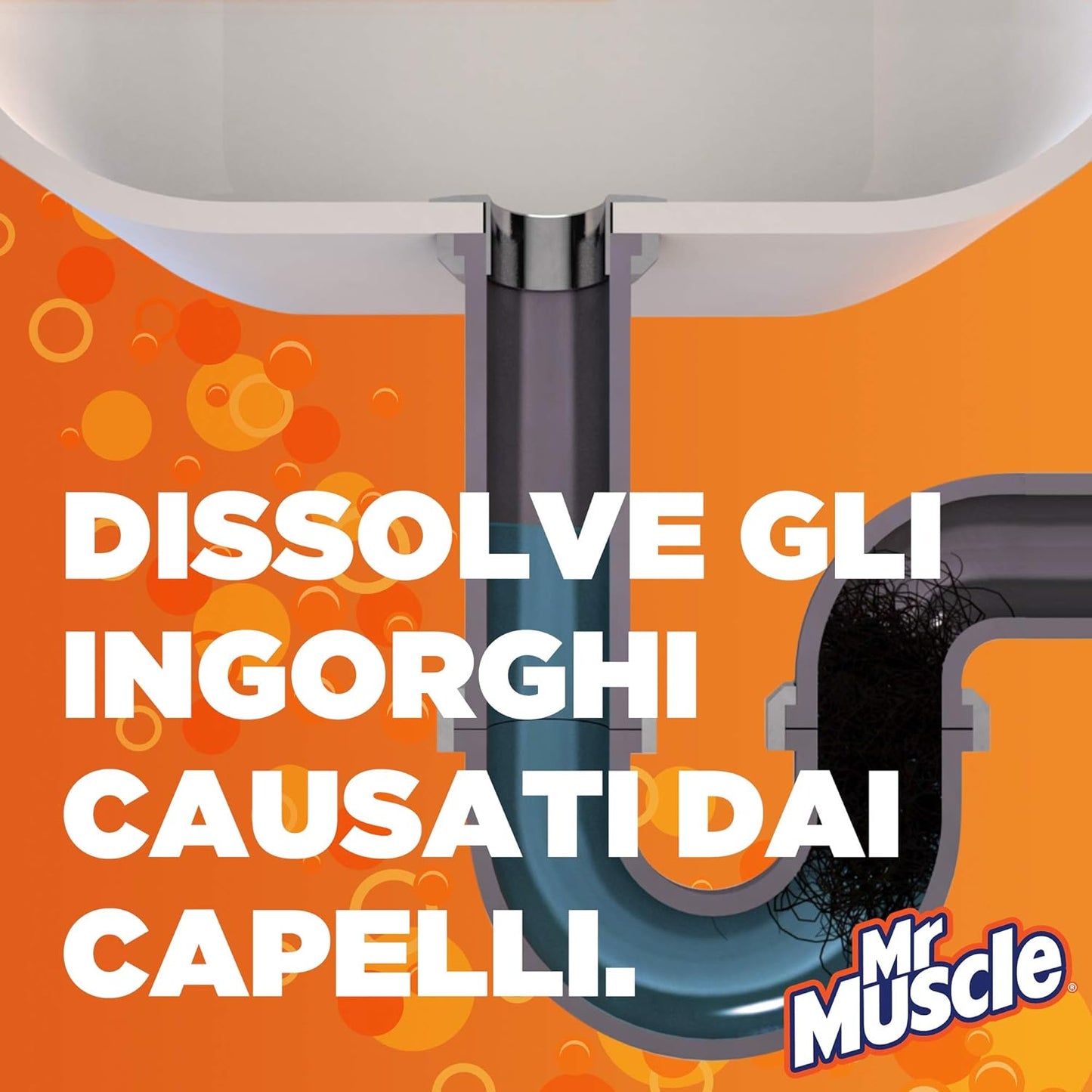 Mister Muscle Disgorgante Gel per Tubi e Scarichi - 500 ml, 1