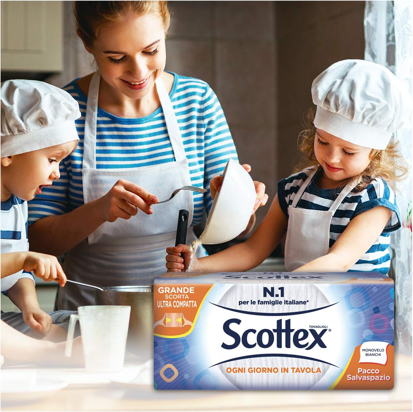 Scottex Tovaglioli Monovelo Formato Compatto, 1 Confezione da 150 Tovaglioli