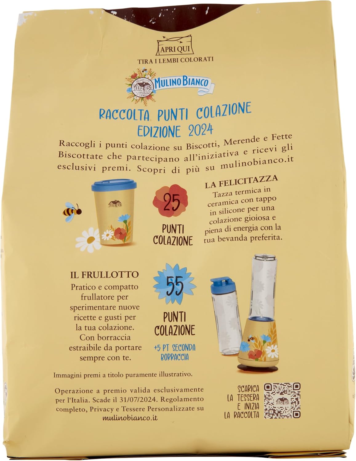 Mulino Bianco Biscotti Frollini Ritornelli con Cacao e Mandorle, Senza Olio di Palma, Colazione Ricca di Gusto, 700 g