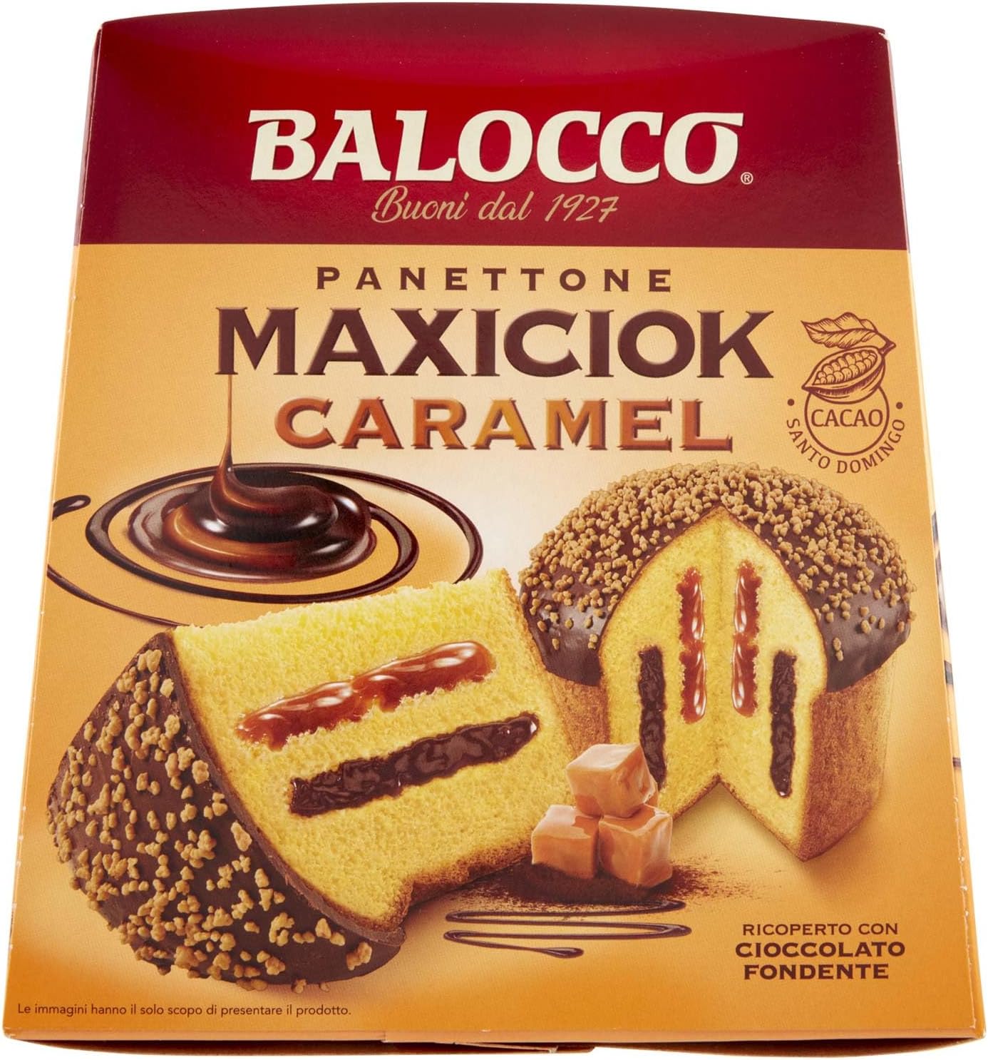 Balocco Panettone Maxiciock Caramello, 800g