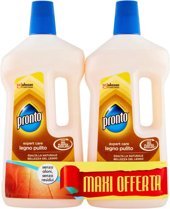 Pronto Legno Pulito, Detergente Pavimenti Parquet, 2 Pezzi da 750 ml