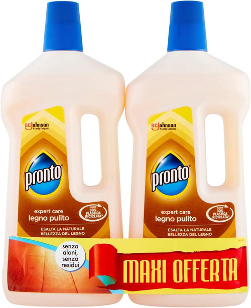 Pronto Legno Pulito, Detergente Pavimenti Parquet, 2 Pezzi da 750 ml