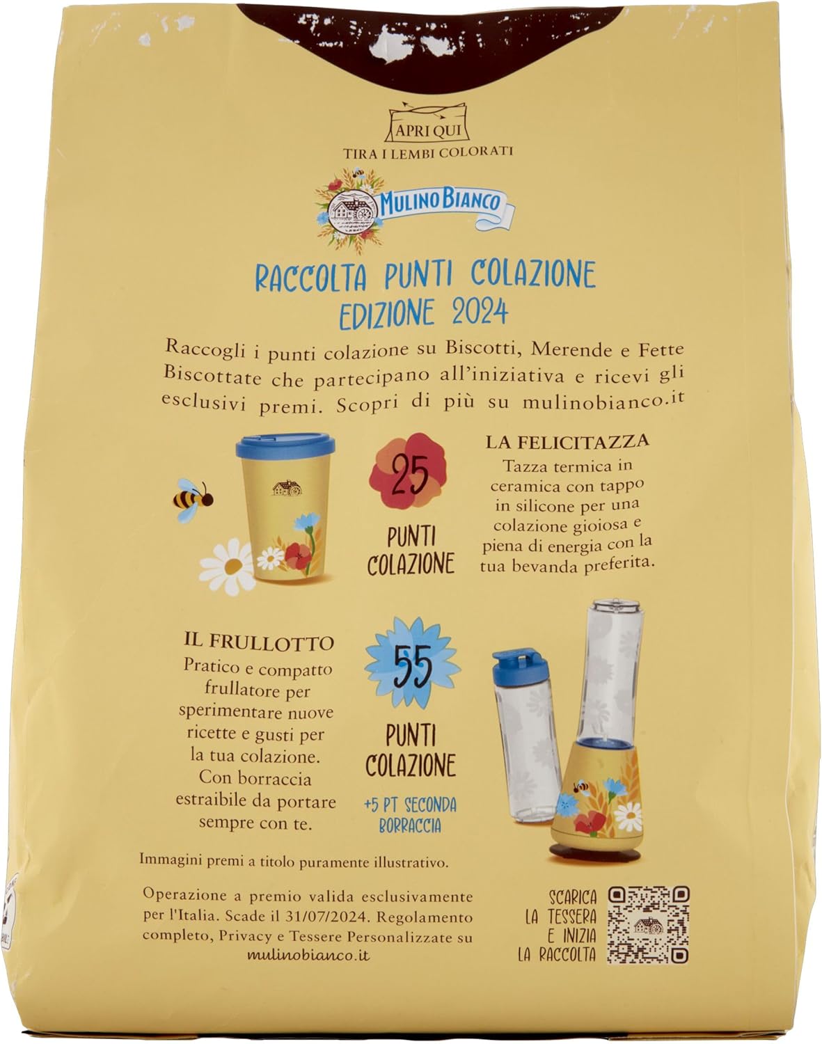 Mulino Bianco Biscotti Frollini Abbracci con Cacao e Panna Fresca, Senza Olio di Palma, Colazione Ricca di Gusto, 700 g