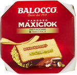 2X Balocco, Pandoro MaxiCiok con Granella di Pistacchio, Nocciole e Cioccolato a Latte 800 g con Portachiavi RASPADA [2 Pezzi]