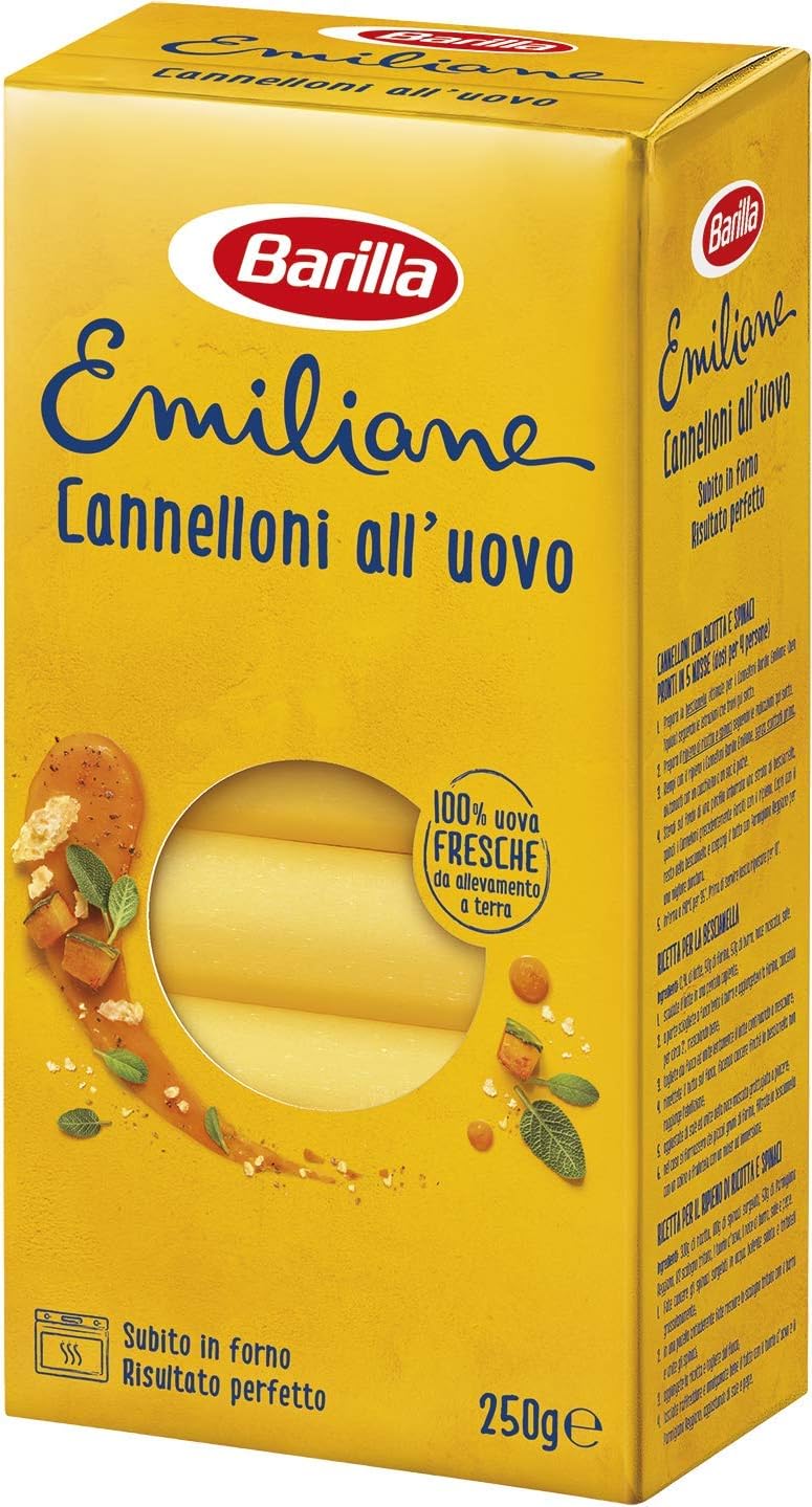 Barilla Pasta all' Uovo Le Emiliane Cannelloni, 250g