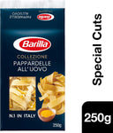 Barilla Pasta Le Emiliane Pappardelle all' Uovo, Pasta all' Uovo con 100% Uova Fresche Italiane, Sfoglia Ruvida e Corposa, Ideali con Ragù e Sughi Cremosi, 250 g