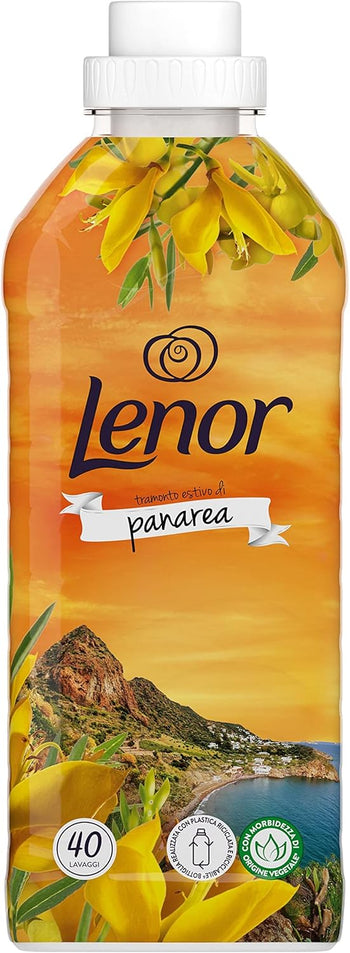 Lenor Ammorbidente Lavatrice Concentrato, 40 Lavaggi, Atmosfere D'Italia Panarea, Freschezza Di Lunga Durata E Morbidezza Di Origine Vegetale, Lenzuola Profumate Fino A 1 Settimana