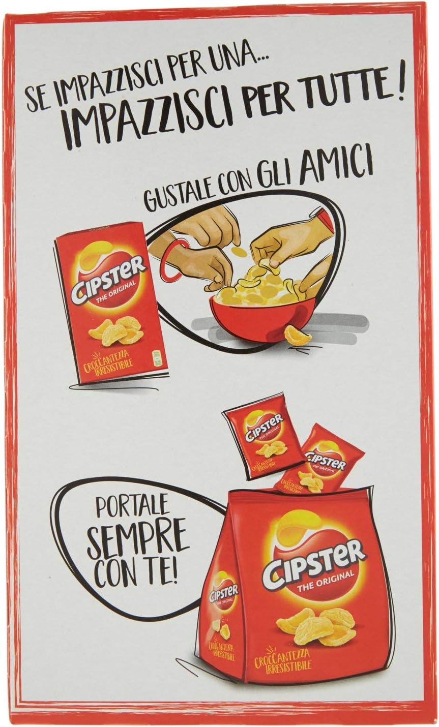 Cipster the Original, Chips di Patate Croccanti, Gusto Leggero e Forma Iconica, 85g