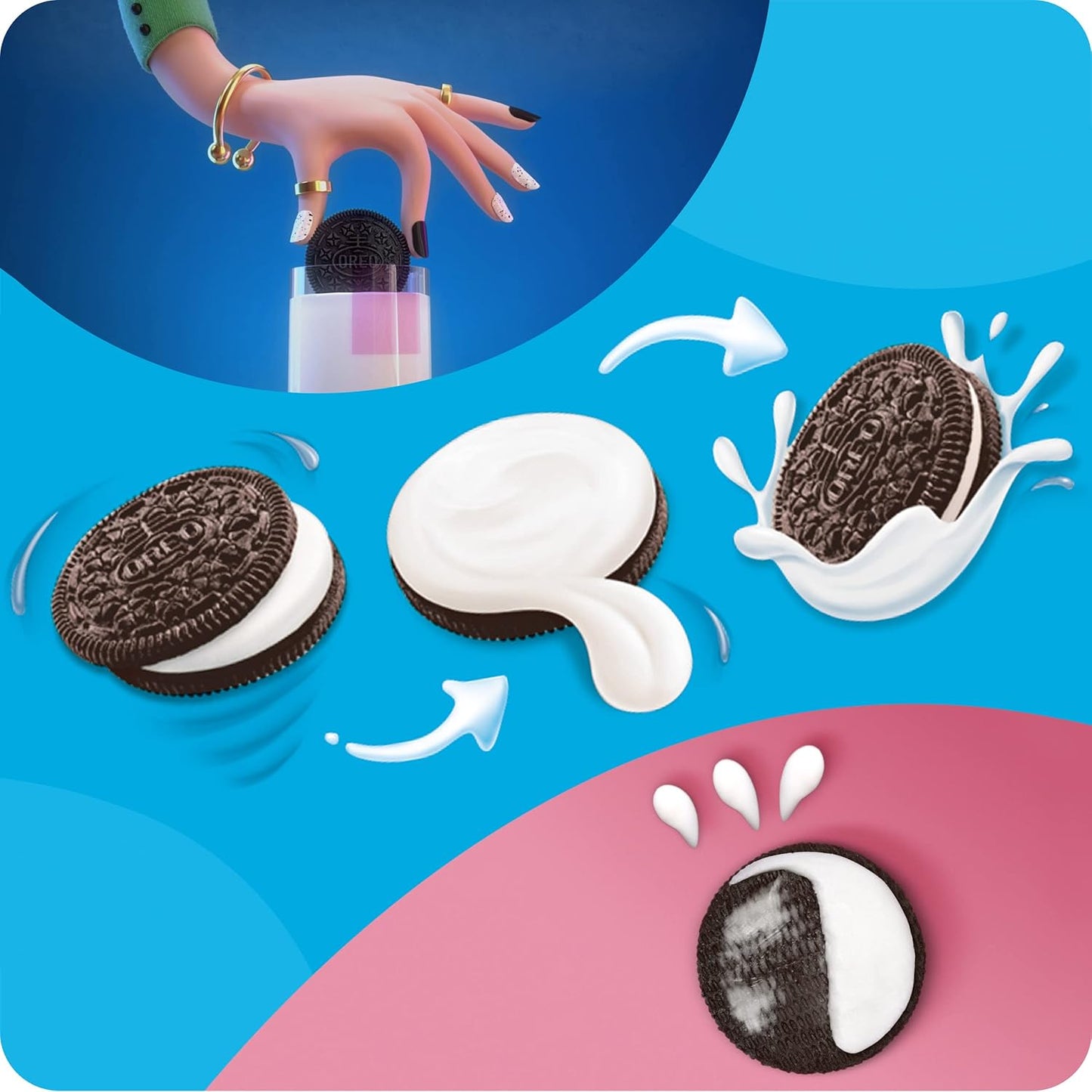 OREO WHITE CHOC biscotto cacao con ripieno alla vaniglia ricoperto di cioccolato bianco - [Pack 10]