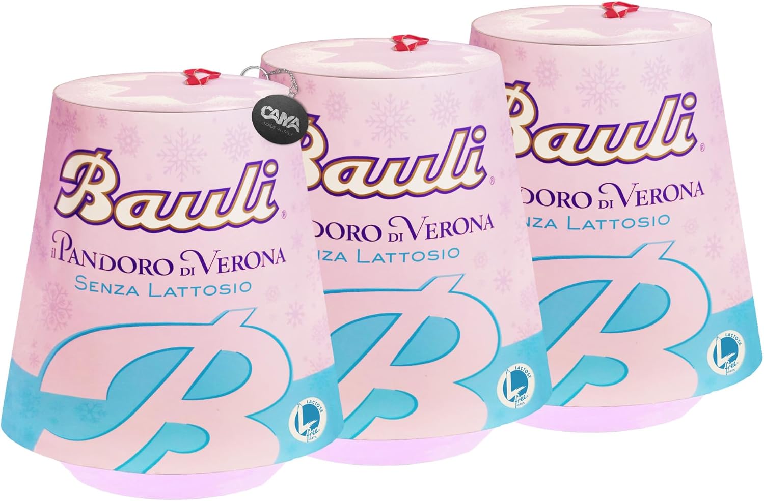 3X Bauli Pandoro di Verona Classico Senza Lattosio Lactose Free (2023) 700g [3 Pandori]