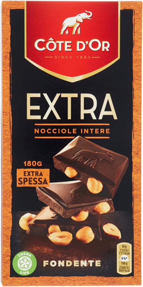 Côte D'Or Extra Nocciole Intere Fondente 180g