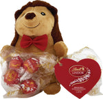 Lindt Peluche Riccio Regalo con Cioccolatini Lindor al Cioccolato al Latte, in sacchetto 100g