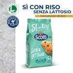 Si con Riso - Biscotti con Riso e Gocce di Cioccolato Senza Lattosio - Ideali per la Colazione, Senza Olio di Palma - 350 gr