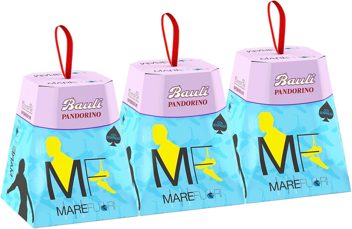 3X Bauli Mini Pandoro Mare Fuori Pandorino Soffice con Sorpresa 90g