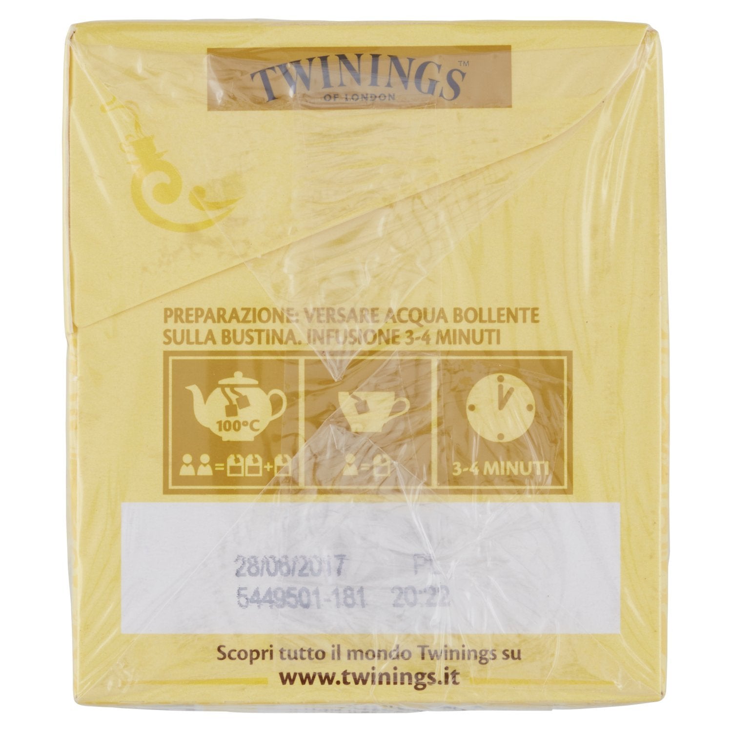 Twinings, Earl Grey Tea, Tè Nero con Aroma Bergamotto, 25 Filtri (Confezione da 4)