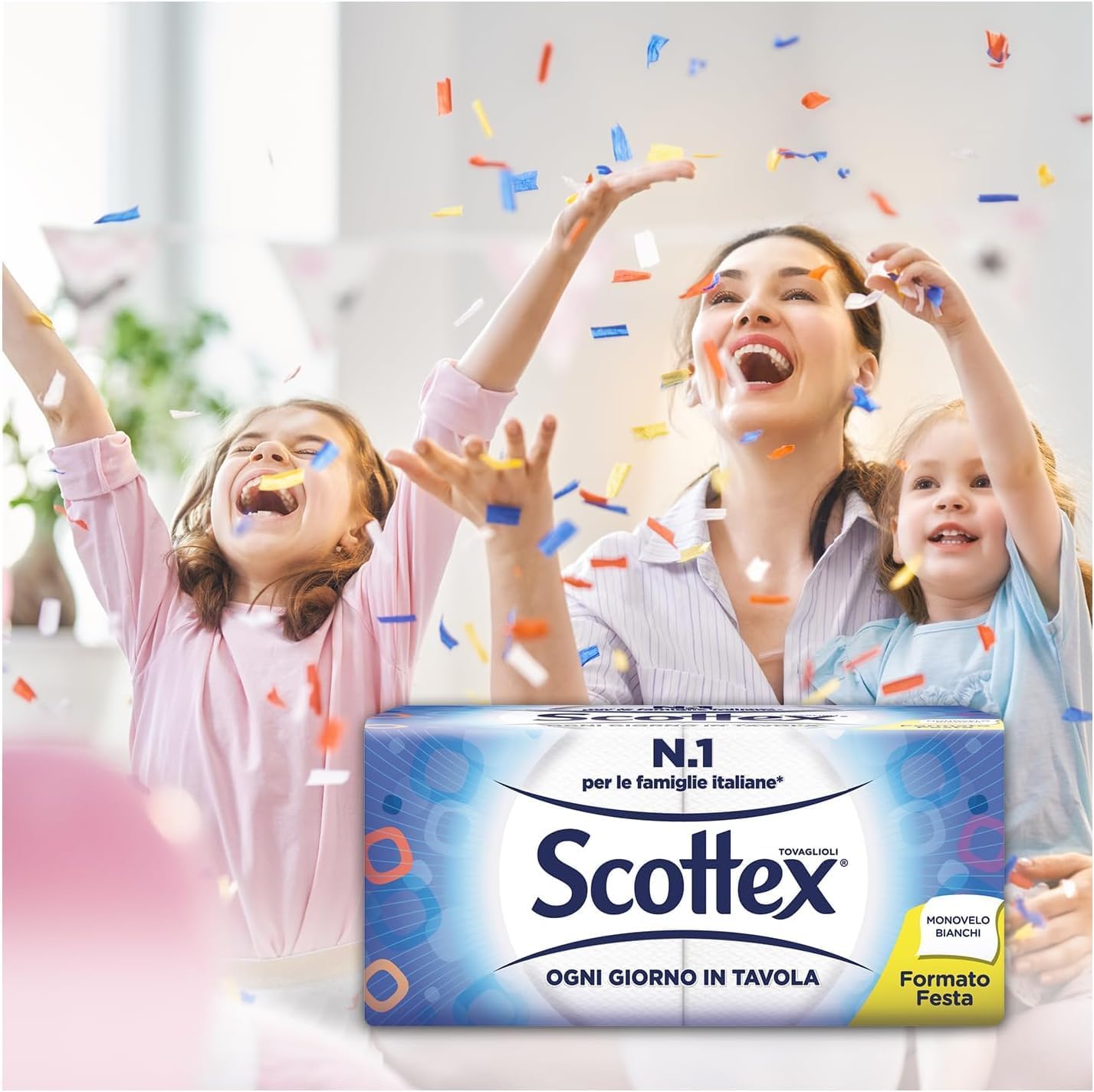 Scottex Tovaglioli Monovelo Formato Famiglia, 1 Confezione da 200 Tovaglioli