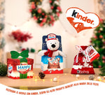 Kinder Mix Peluche - 11 Snack Dolci al Cioccolato Assortiti, Box Speciale con Orso Peluche Natalizio, Idea Regalo, Confezione da 133 gr