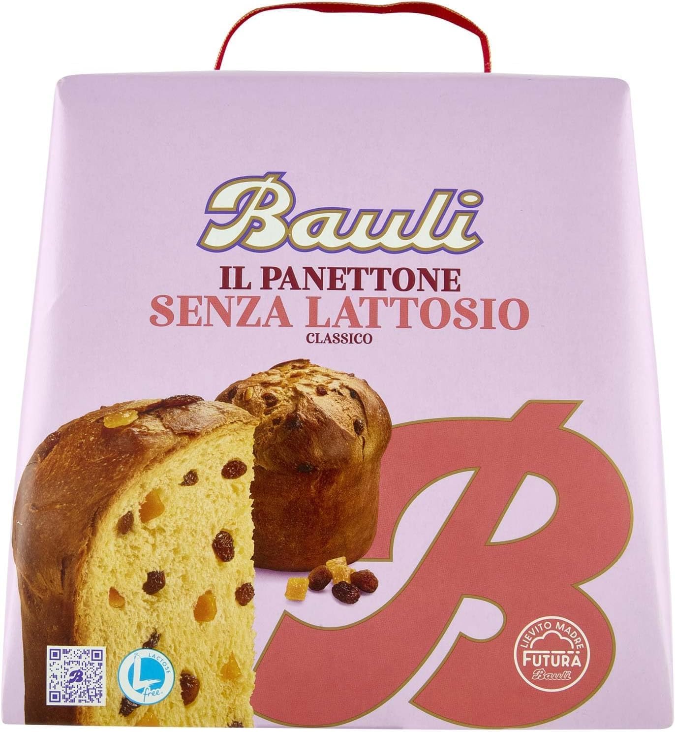 Panettone Classico SENZA LATTOSIO con Uvetta e Canditi 700g (new), Confezione per bauli [RASPADA® BOX da 4 Panettoni]