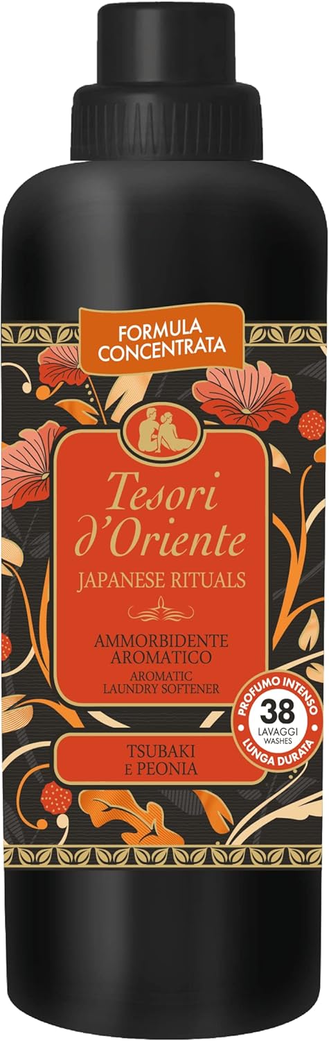 Tesori d'Oriente - Ammorbidente Lavatrice Concentrato Japanese Rituals, dalle Note Soavi di Bergamotto e Patchouli, Fino a 38 Lavaggi, con Preziose Microcapsule Per Capi Morbidi e Profumati, 760 ml