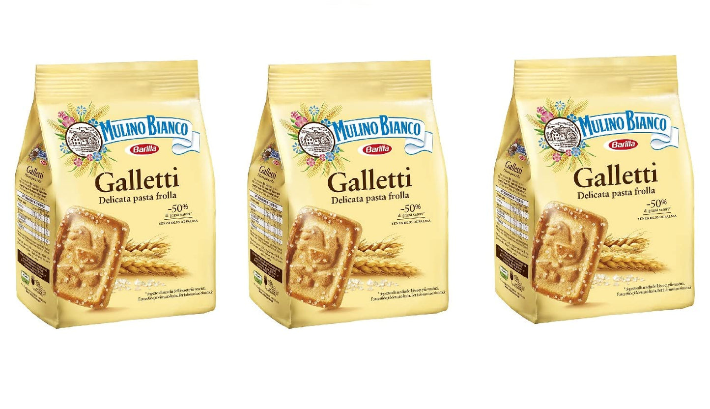 Zeus Party Biscotti Frollini Galletti Mulino Bianco Colazione Ricca di Gusto, 3 Confezioni da 800g (3 pacchi)
