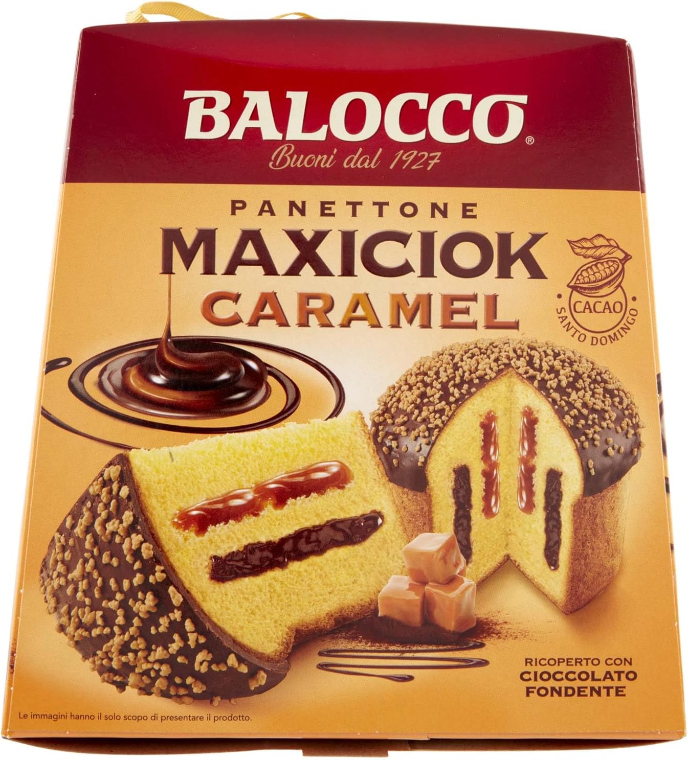 Balocco Panettone Maxiciock Caramello, 800g