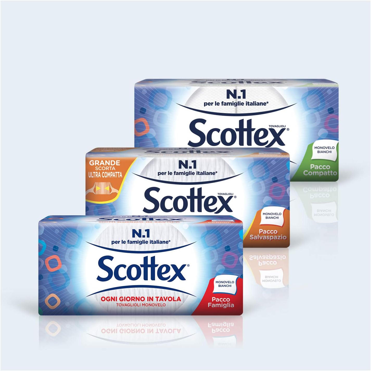 Scottex Tovaglioli Monovelo Pacco Compatto, 1 Confezione da 150 Tovaglioli