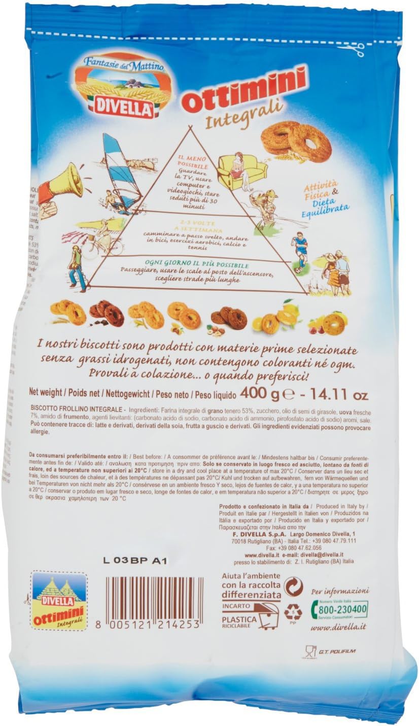 Divella Biscotti Ottimini Integrali - 400 gr