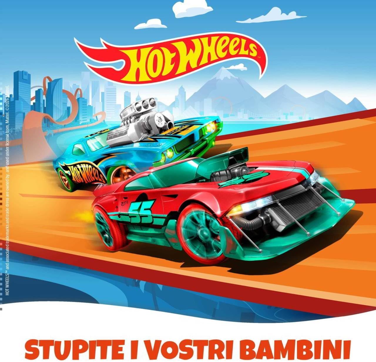 Kinder GranSorpresa Hot Wheels, Uovo di Pasqua Kinder 2026 di Finissimo Cioccolato al Latte con Sorpresa Hot Wheels, 150 g