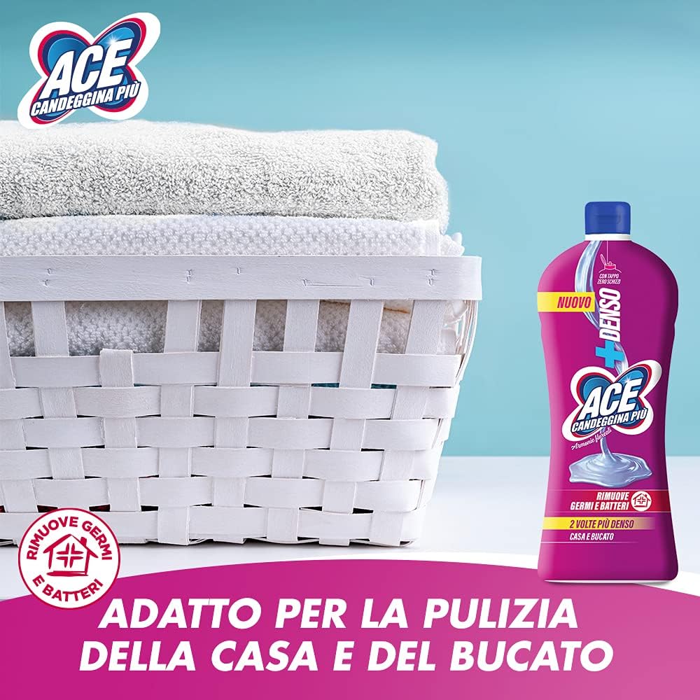 ACE Candeggina Più Denso Squeeze Aroma Floreale, Flacone da 1 litro