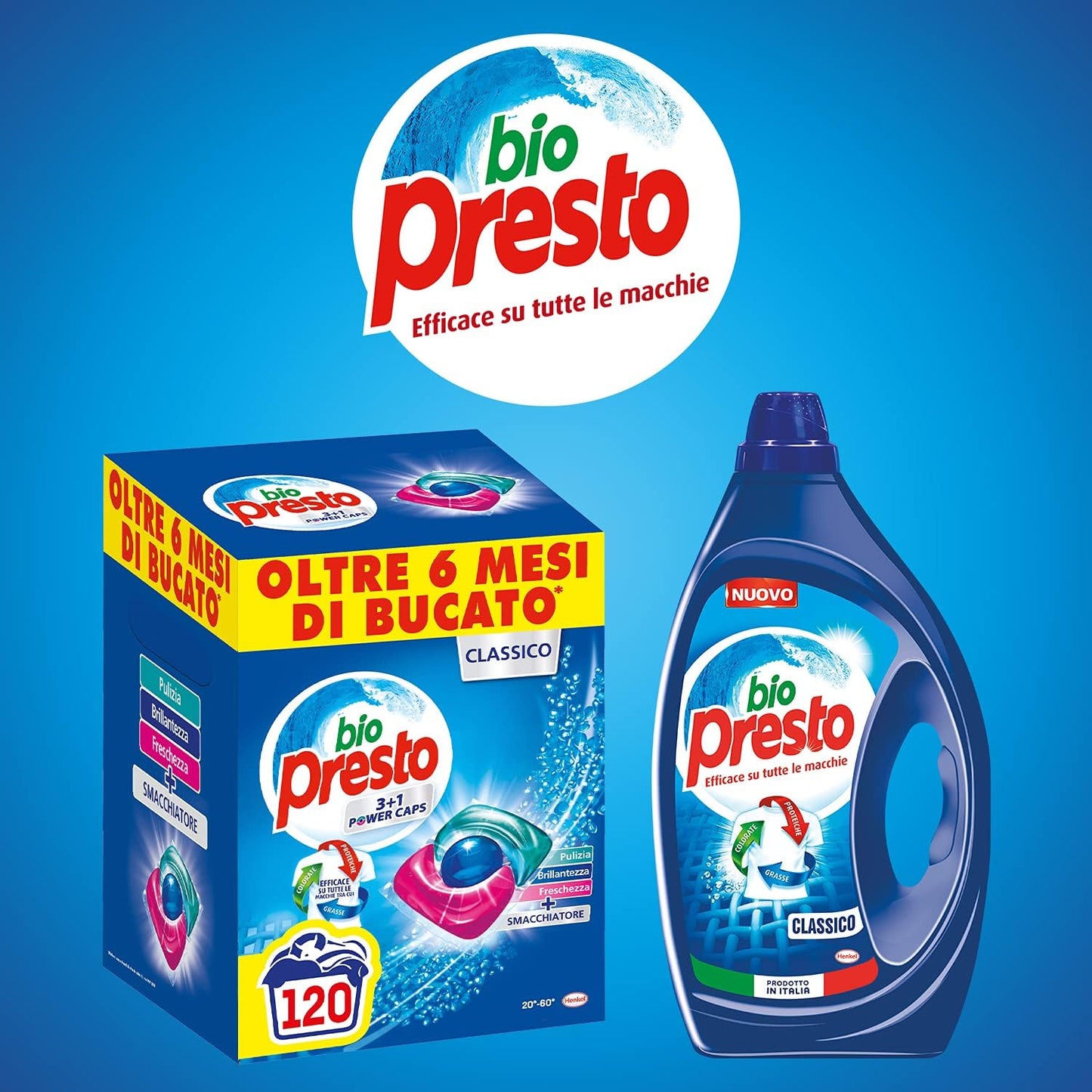 Bio Presto Detersivo Lavatrice Predosato In Capsule Per Capi Colorati, 20 x 12g (240g)