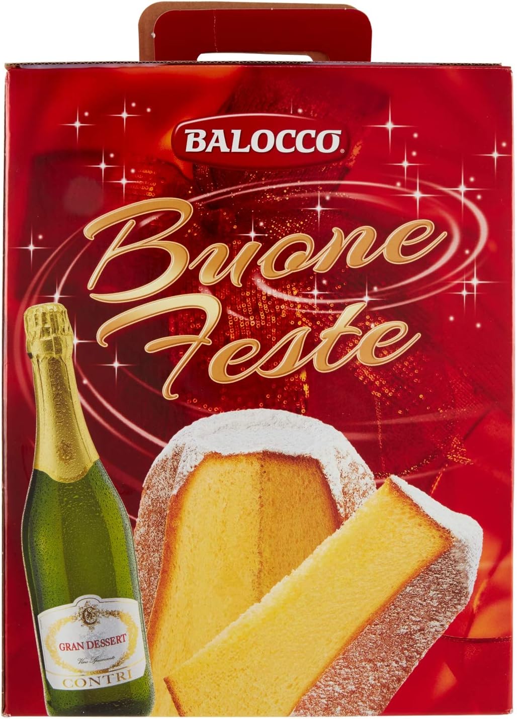 Balocco Buone Feste Pandoro 750g e Gran Dessert contri, 75cl