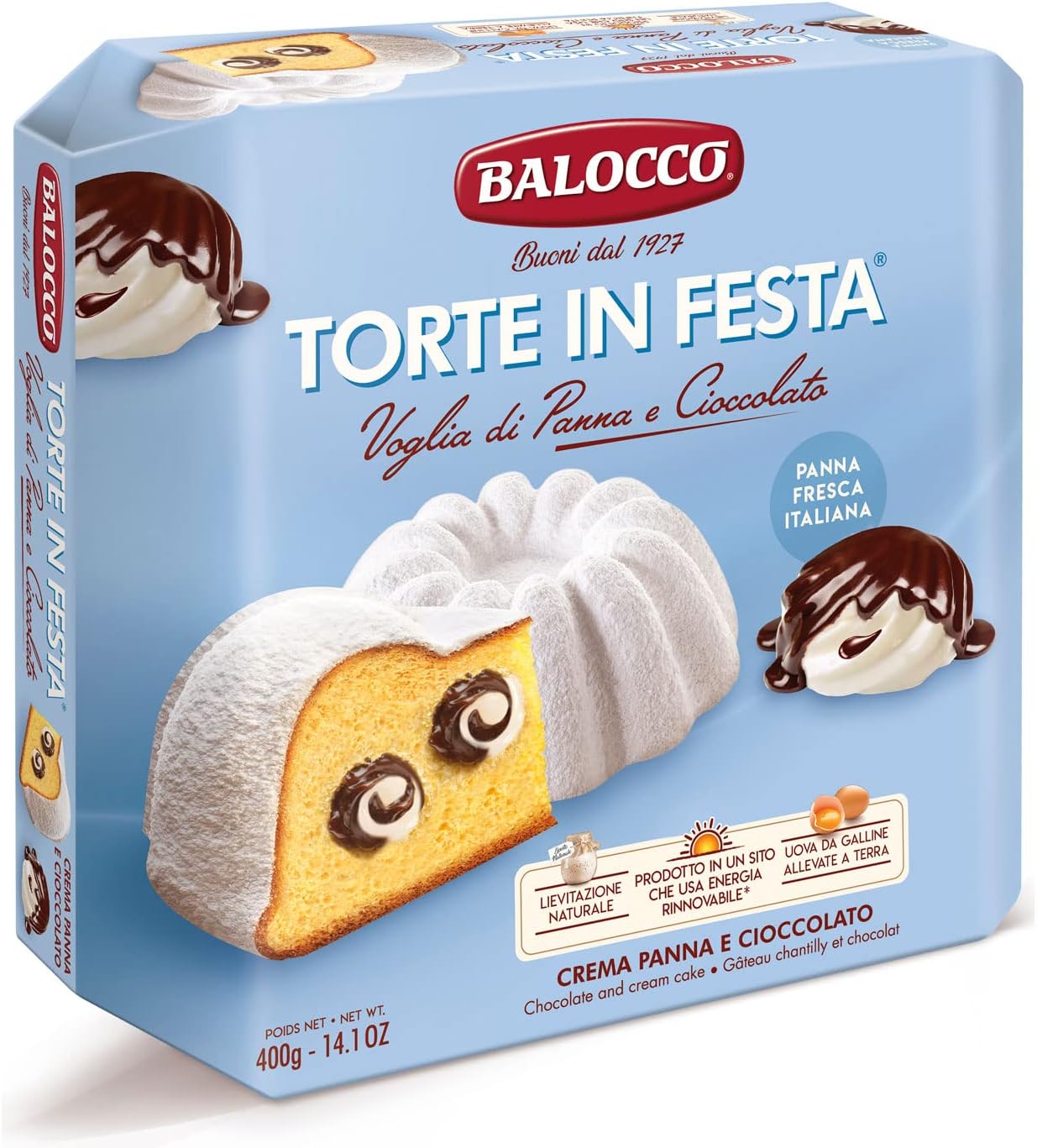 Balocco Torta Voglia Panna e Cioccolato, 400g