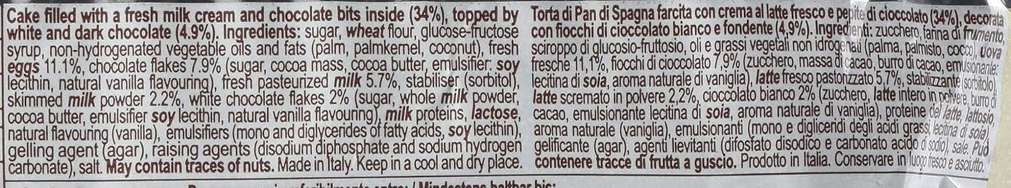 O'Mamma Stracciatella Torta Farcita al Latte con Pezzi di Cioccolato 300G - [confezione da 4]