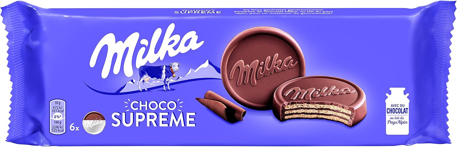 Milka Cookies | Wafer Al Cioccolato | Milka Biscotti | Milka Biscotti Cioccolato | 300 Grammo Total