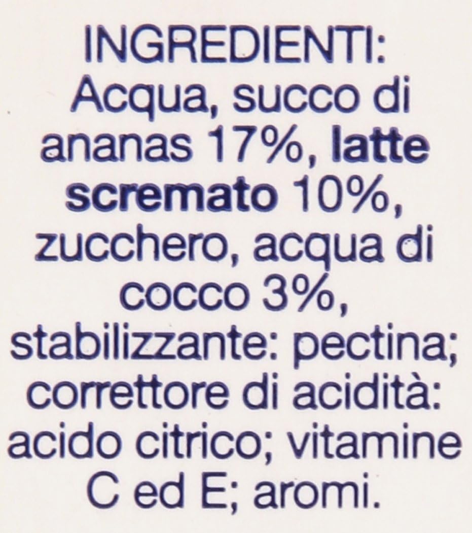 Santàl Plus, Succo di Ananas e Cocco, con Una Goccia di Latte, 1L