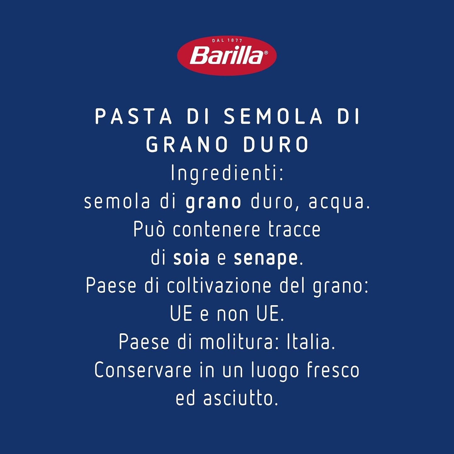 Barilla Pasta Bucatini N.9, Pasta Lunga di Semola di Grano Duro, I Classici, Tempo di Cottura 8 Minuti, Confezione da 500g