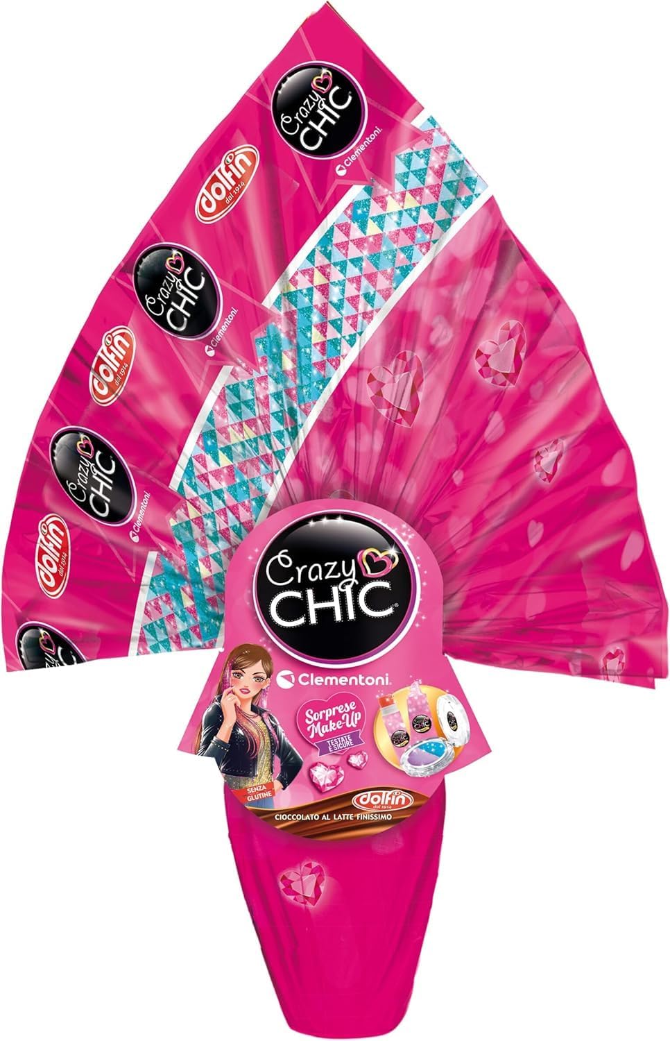 Uovo Crazy Chic Make Up 220g – Cioccolato al Latte Finissimo con Sorpresa Gluten Free