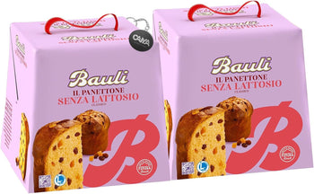 2X Panettone Classico SENZA LATTOSIO con Uvetta e Canditi 700g (new), Confezione per Bauli
