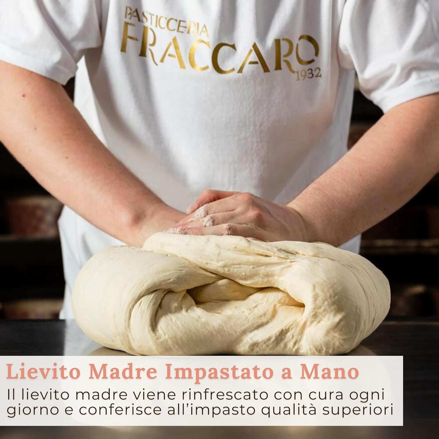 Colomba Artigianale alle Pesche Candite e Mandorle, 750 gr - Pasticceria Fraccaro 1932, Dolce Pasquale con Dolci Pesche Candite, Impasto con Lievito Madre, senza Scorze di Agrumi Canditi, Bauletto