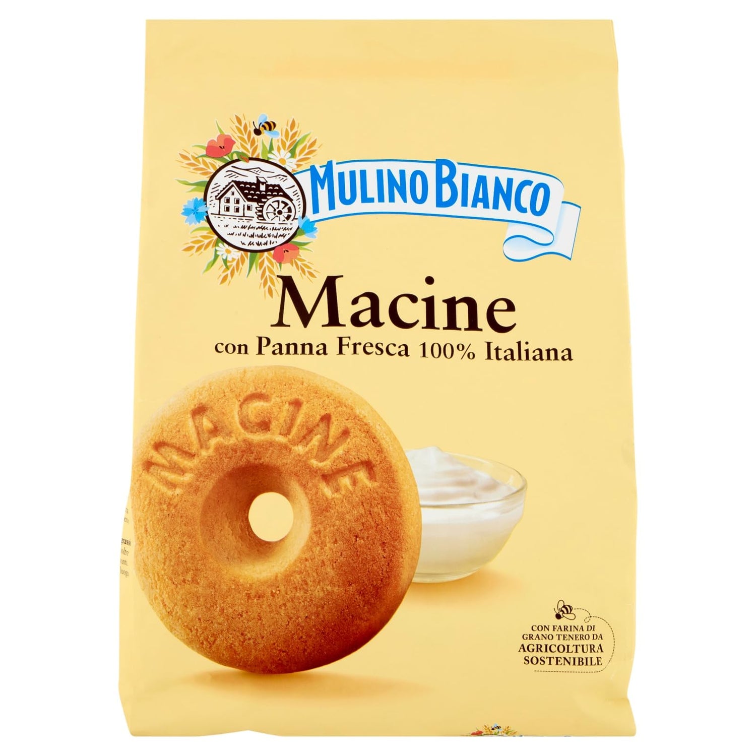 Mulino Bianco Biscotti Frollini Macine con Panna Fresca, 800g