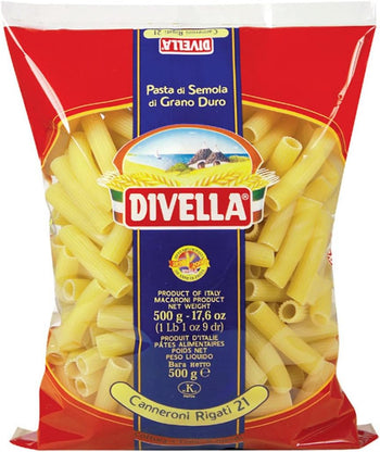 Divella canneroni rigati 21 cottura 8 minuti da 500 grammi (082678)