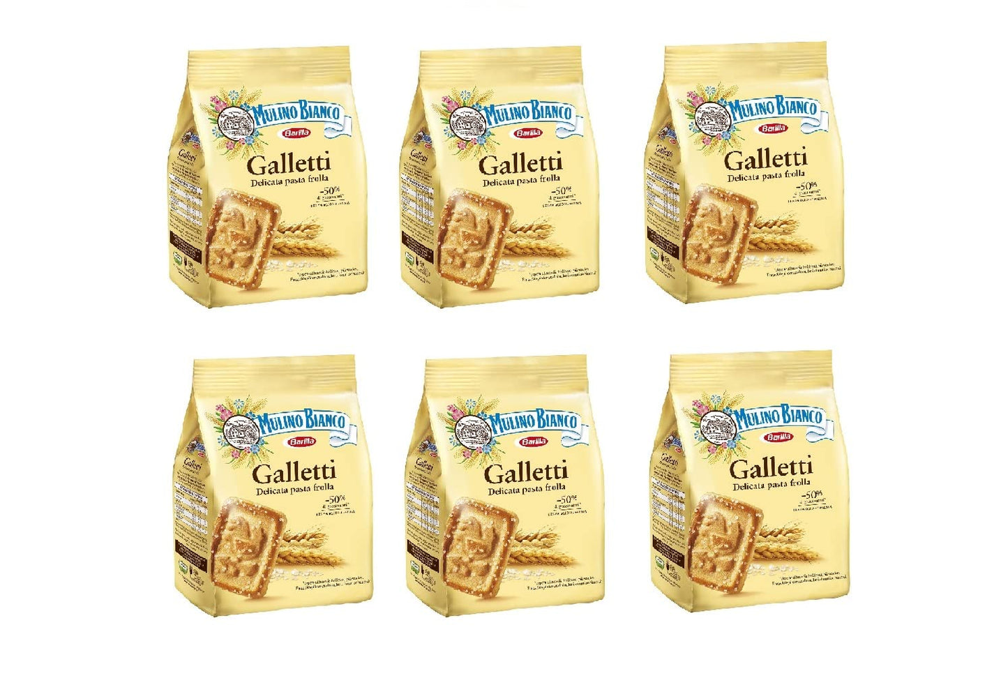Zeus Party Biscotti Frollini Galletti Mulino Bianco Colazione Ricca di Gusto, 3 Confezioni da 800g (3 pacchi)