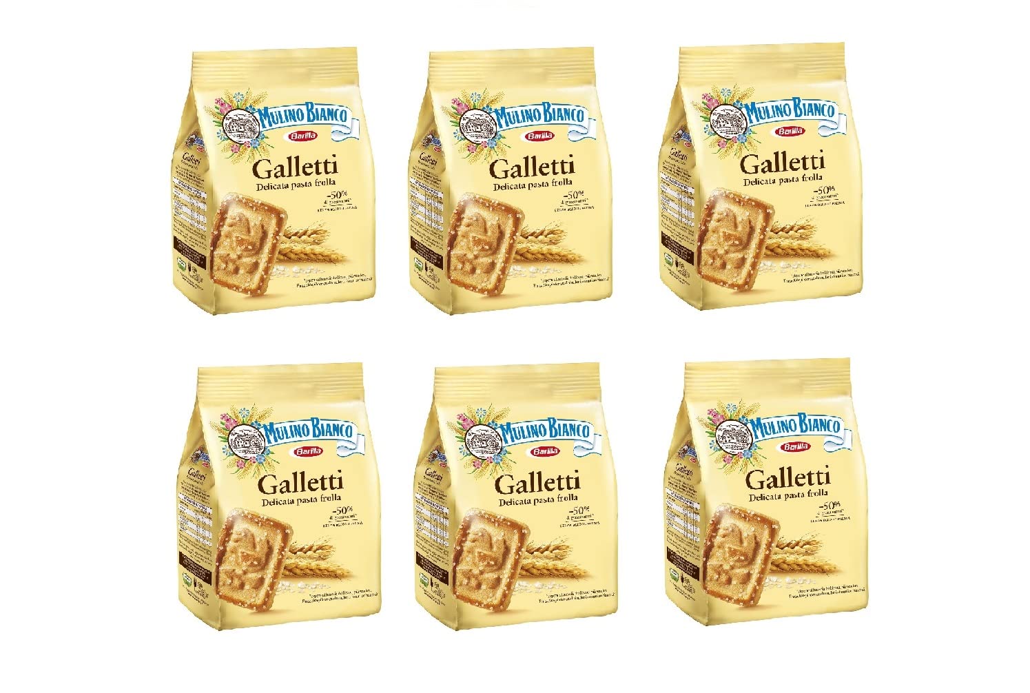 Zeus Party Biscotti Frollini Galletti Mulino Bianco Colazione Ricca di Gusto, 3 Confezioni da 800g (3 pacchi)
