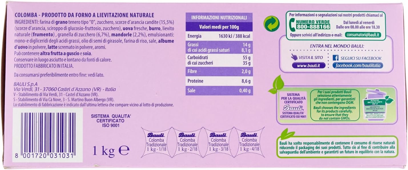 Bauli Colomba Tradizionale, 1000g