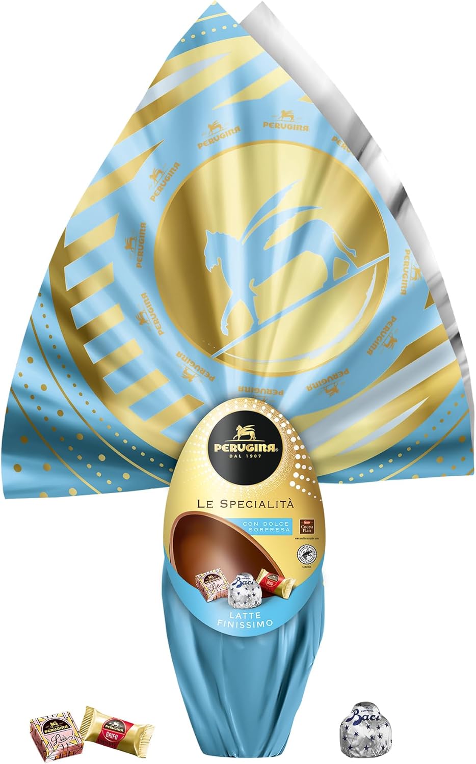 PERUGINA Uovo di Pasqua 2026 Cioccolato al Latte con 3 Cioccolatini 245g