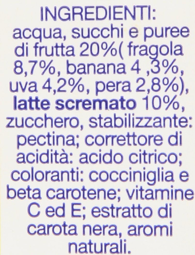 Santàl Plus, Succo di Fragola e Banana, con Una Goccia di Latte, 1L