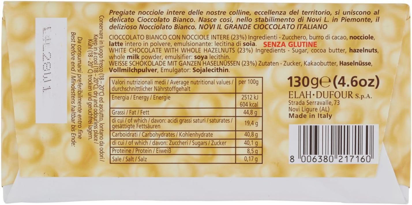 Novi Nocciolato Bianco Gr.130 - [confezione da 16]