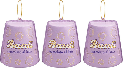 3X Icona del Natale con Forma di Mini Pandoro al Cioccolato al Latte con Laccio, confezione per bauli 60g